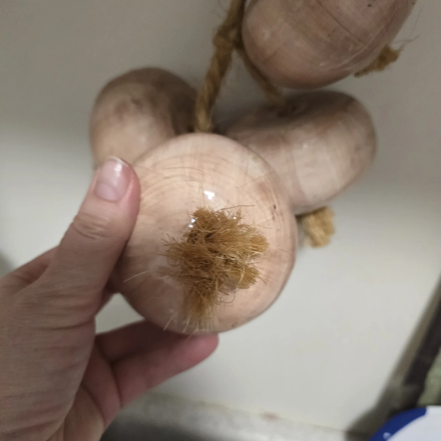 Decorative Wooden Garlic Bulbs Hanging Decor - photo 2