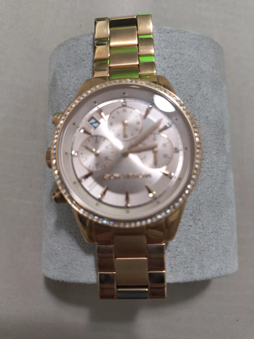 Michael Kors Rose Gold Chronograph Watch with Crystals - photo 2