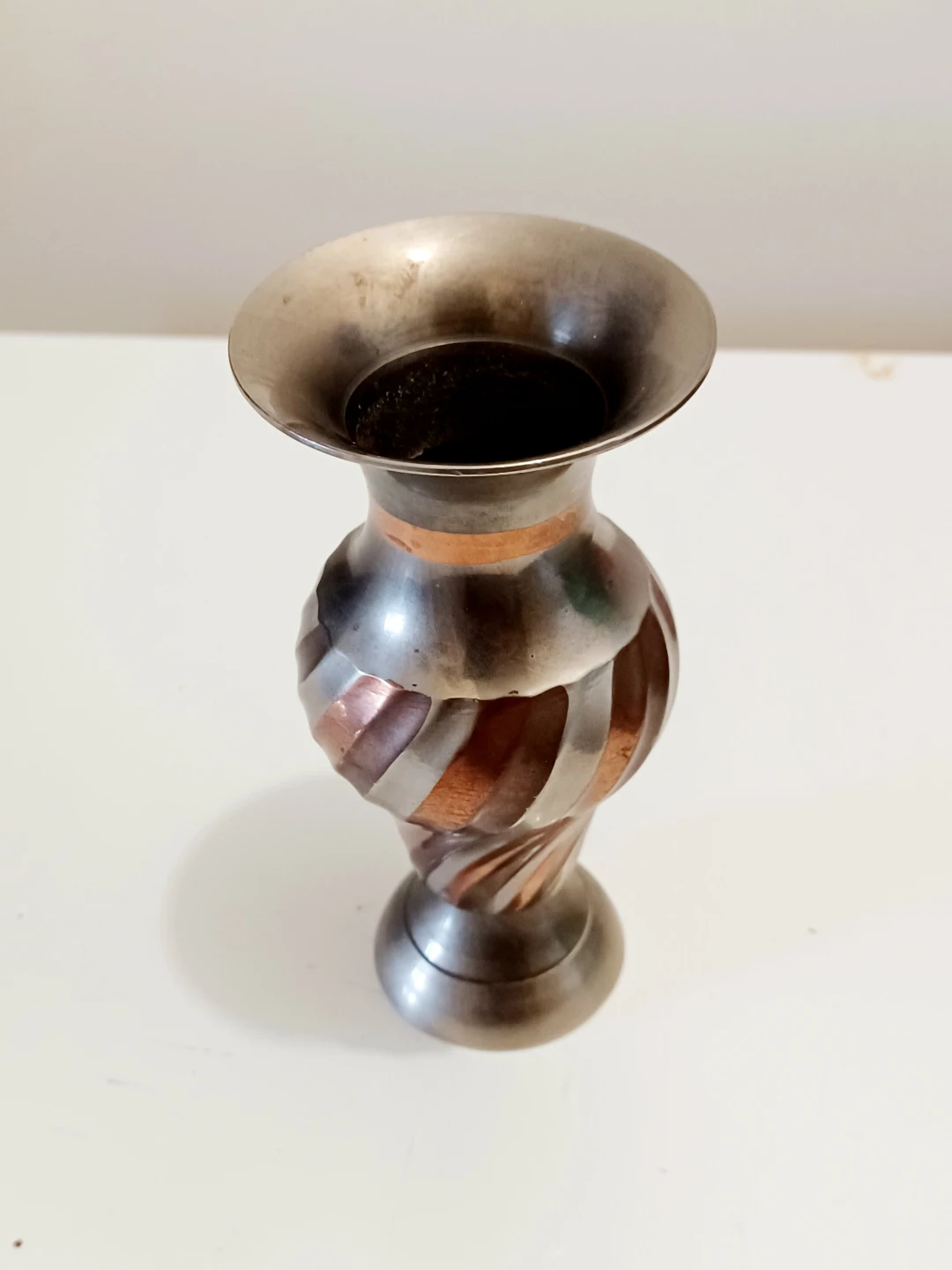 Vtg Commodore Handmade Solid Brass Vase - photo 2