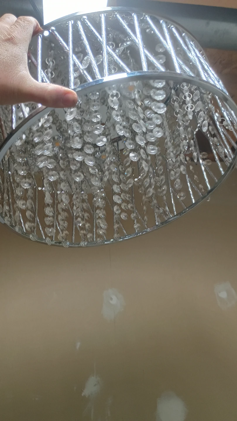 Flush Mount Crystal Chandelier Ceiling Light
