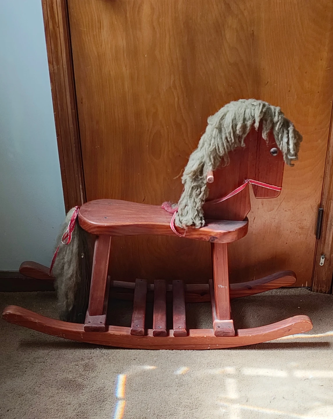 Vintage handcrafted wooden Rocking horse