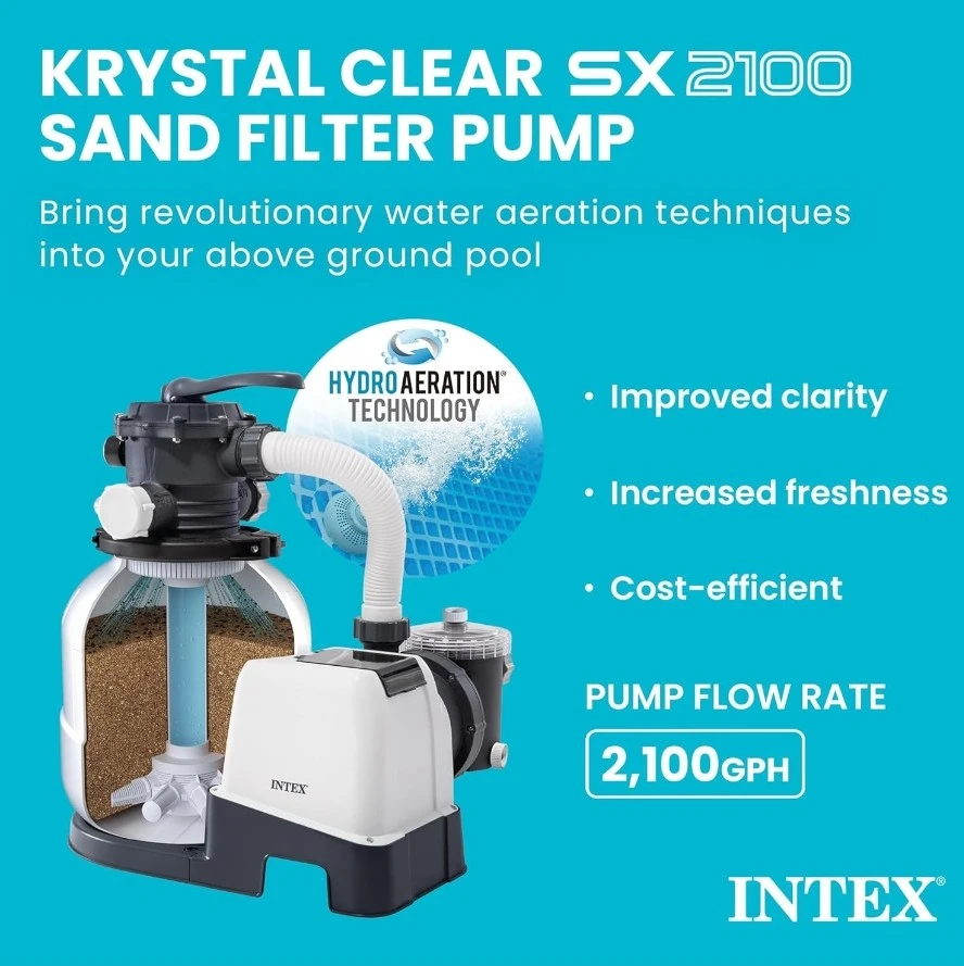 Intex Krystal Clear SX2100 Sand Filter Pump 2100 GPH - photo 2