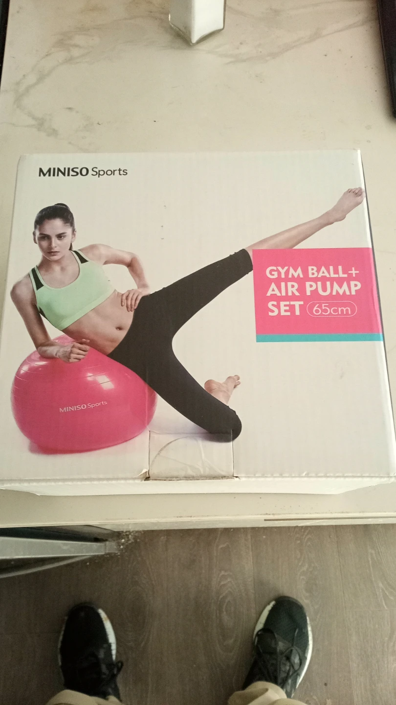 MINISO Sports Gym Ball + Air Pump Set - 65cm