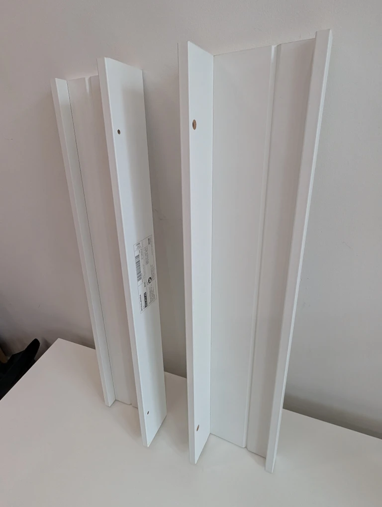 2 x IKEA MOSSLANDA White Picture Ledge Shelf 55 cm