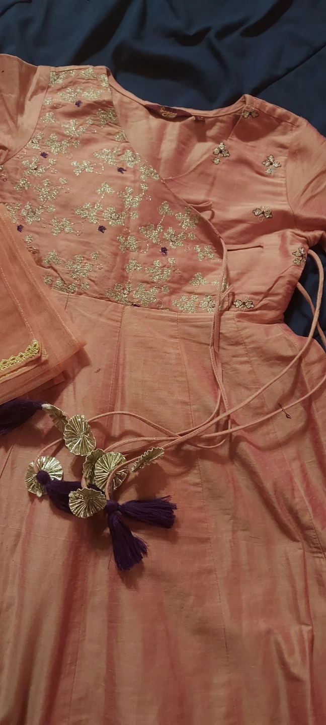 3-4 year old girl Peach Peshwas - photo 2