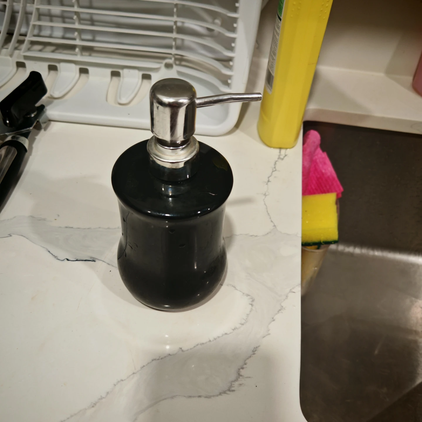 Black Ceramic Soap Dispenser