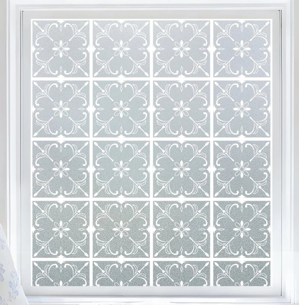Decorative Frosted Glass Window Privacy Film, 17.5"x78.7"