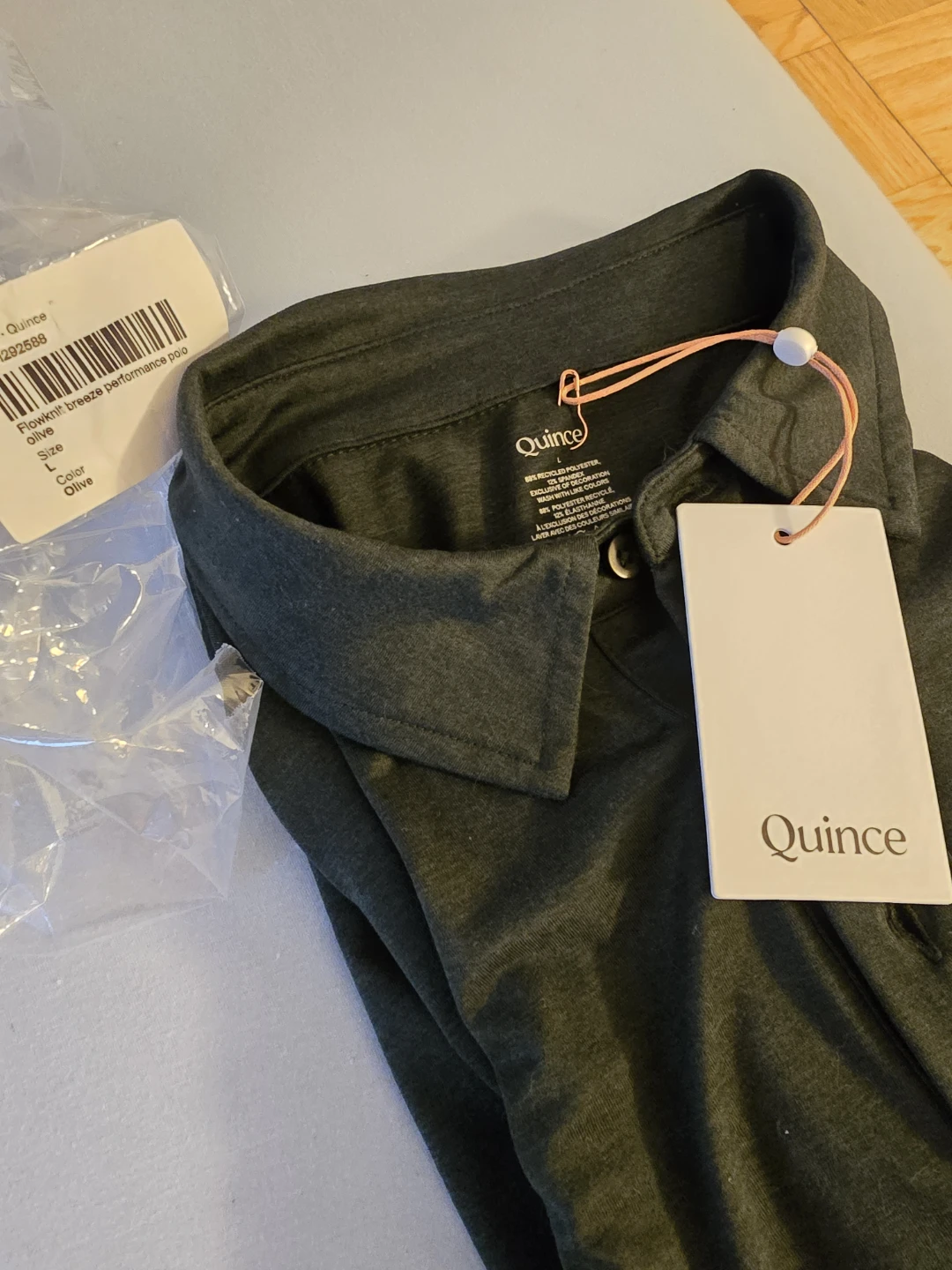 Quince Flowknit Breeze Performance Polo Olive Green - photo 3