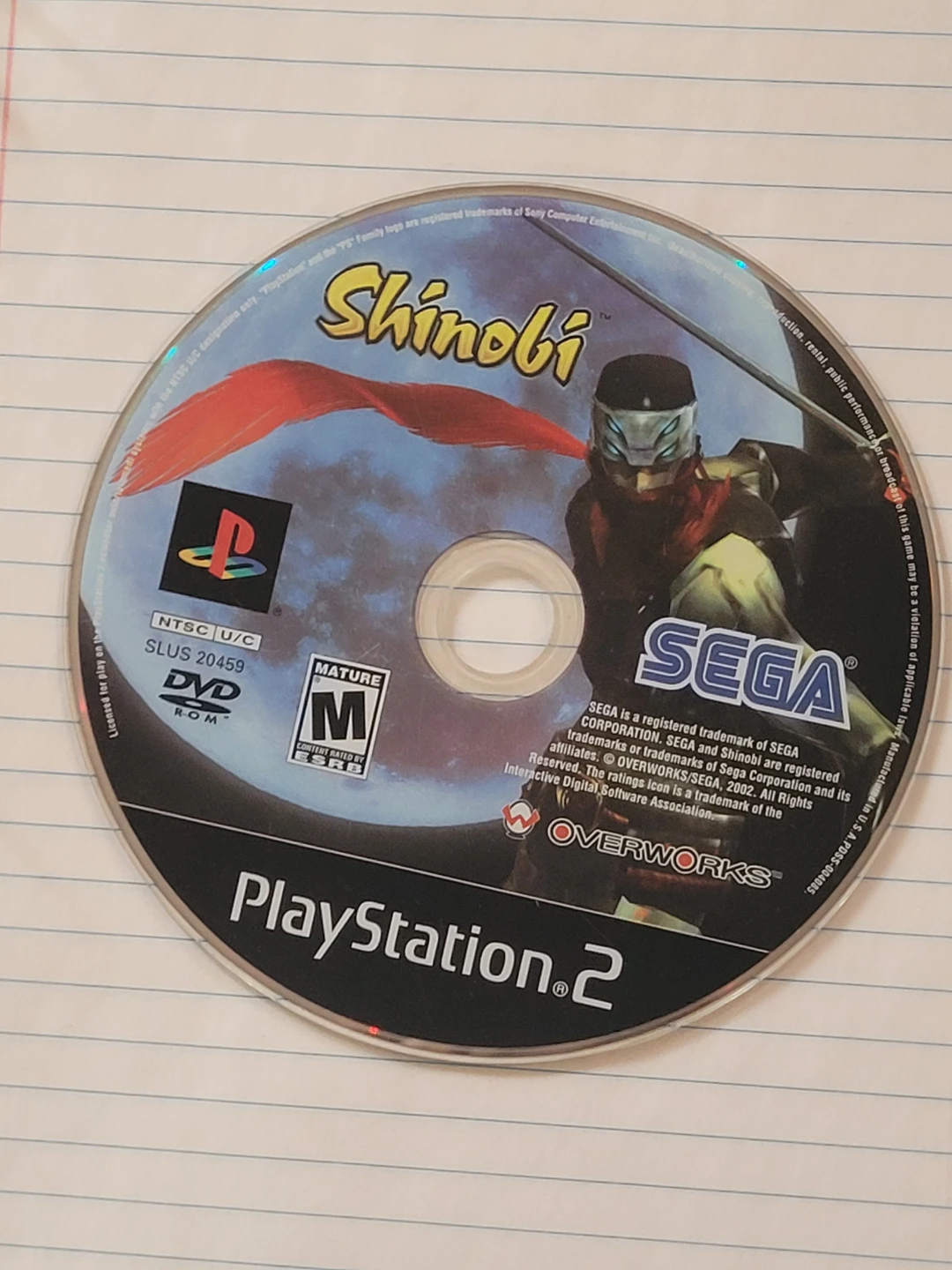 Shinobi PlayStation 2 Video Game Disc