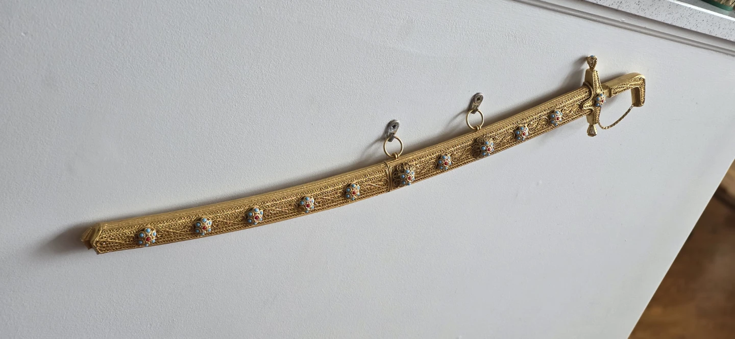 Decorative Gold Sword with Embellished Scabbard - photo 2