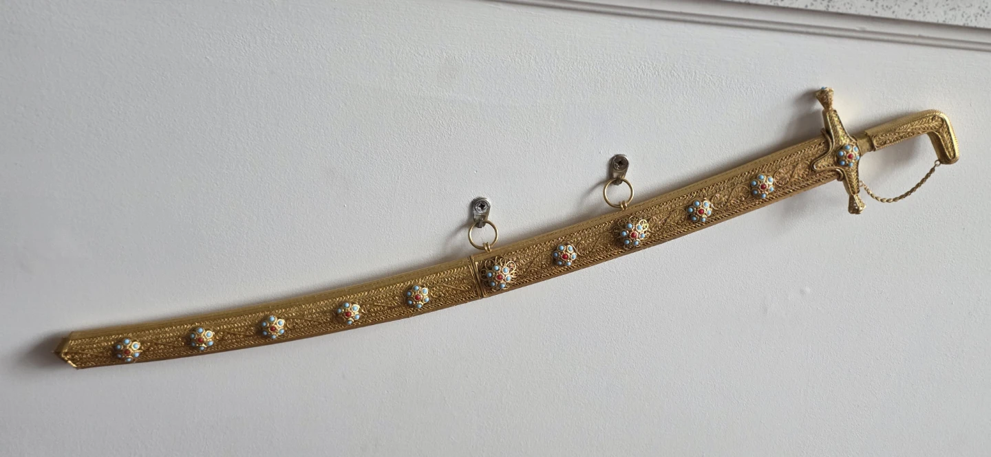 Decorative Gold Sword with Embellished Scabbard - photo 3