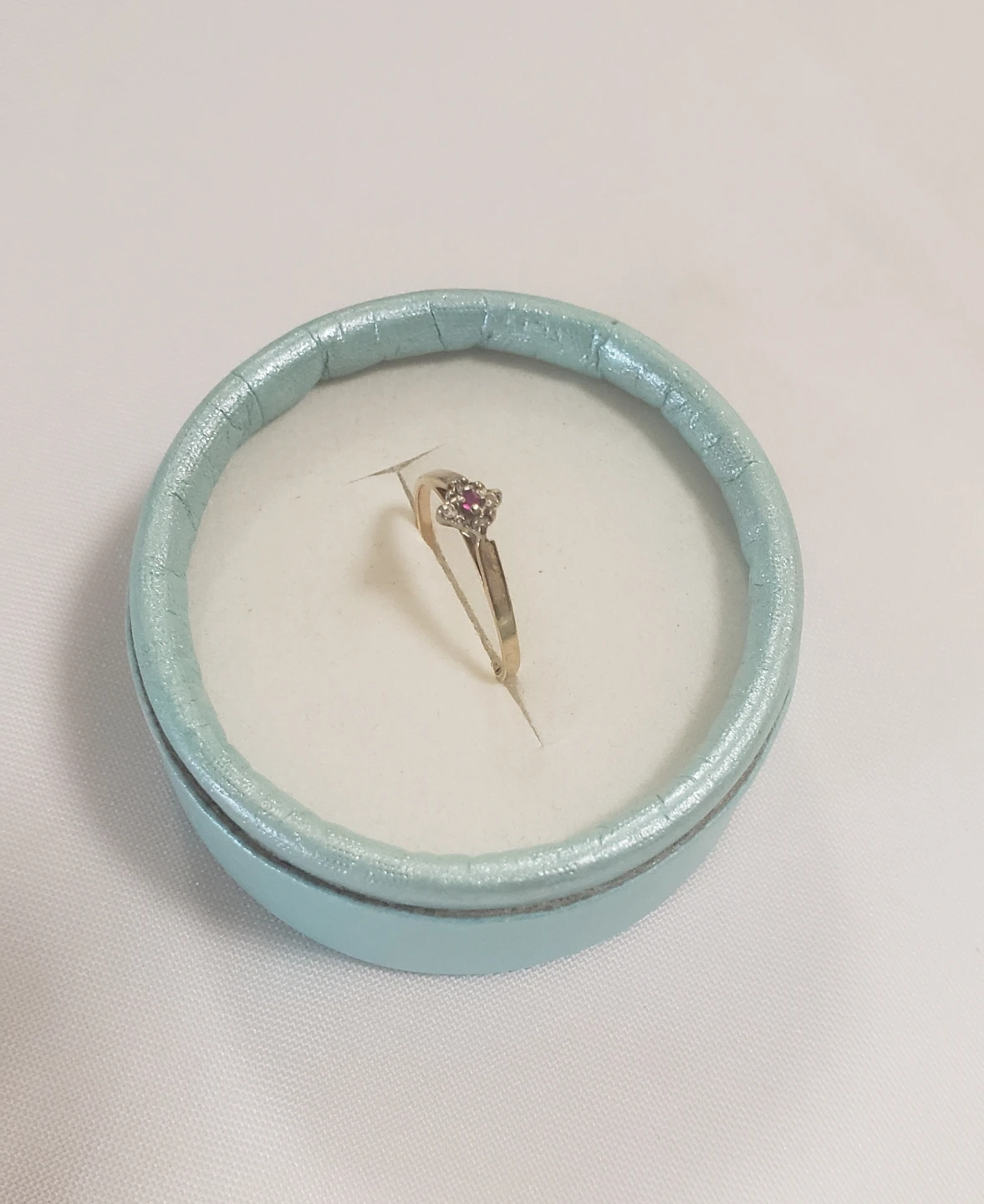 Like New 10k Real Gold Pink Turquoise and Diamonds - photo 3