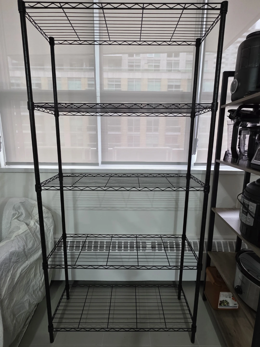 Black Heavy Duty Metal Shelf with Layer Racks