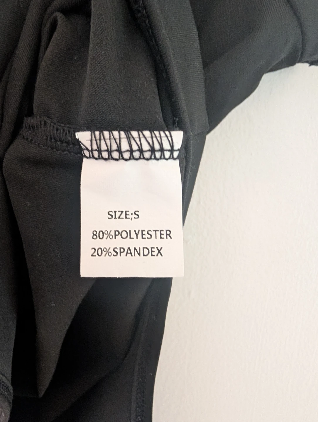 Black Short Sleeve Bodysuit - Size S - photo 3
