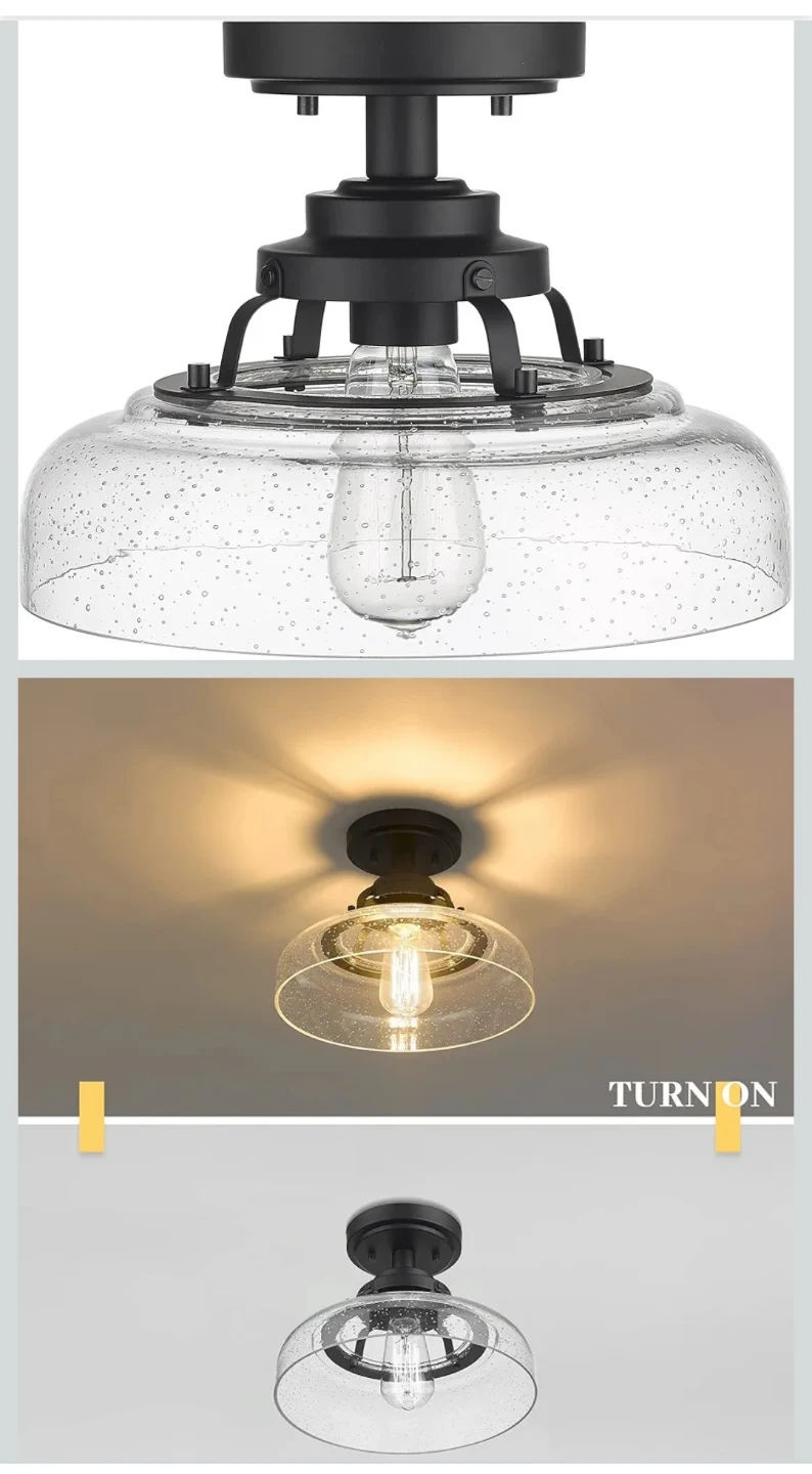 EAPUDUN Semi-Flush Mount Ceiling Light Fixture - photo 4
