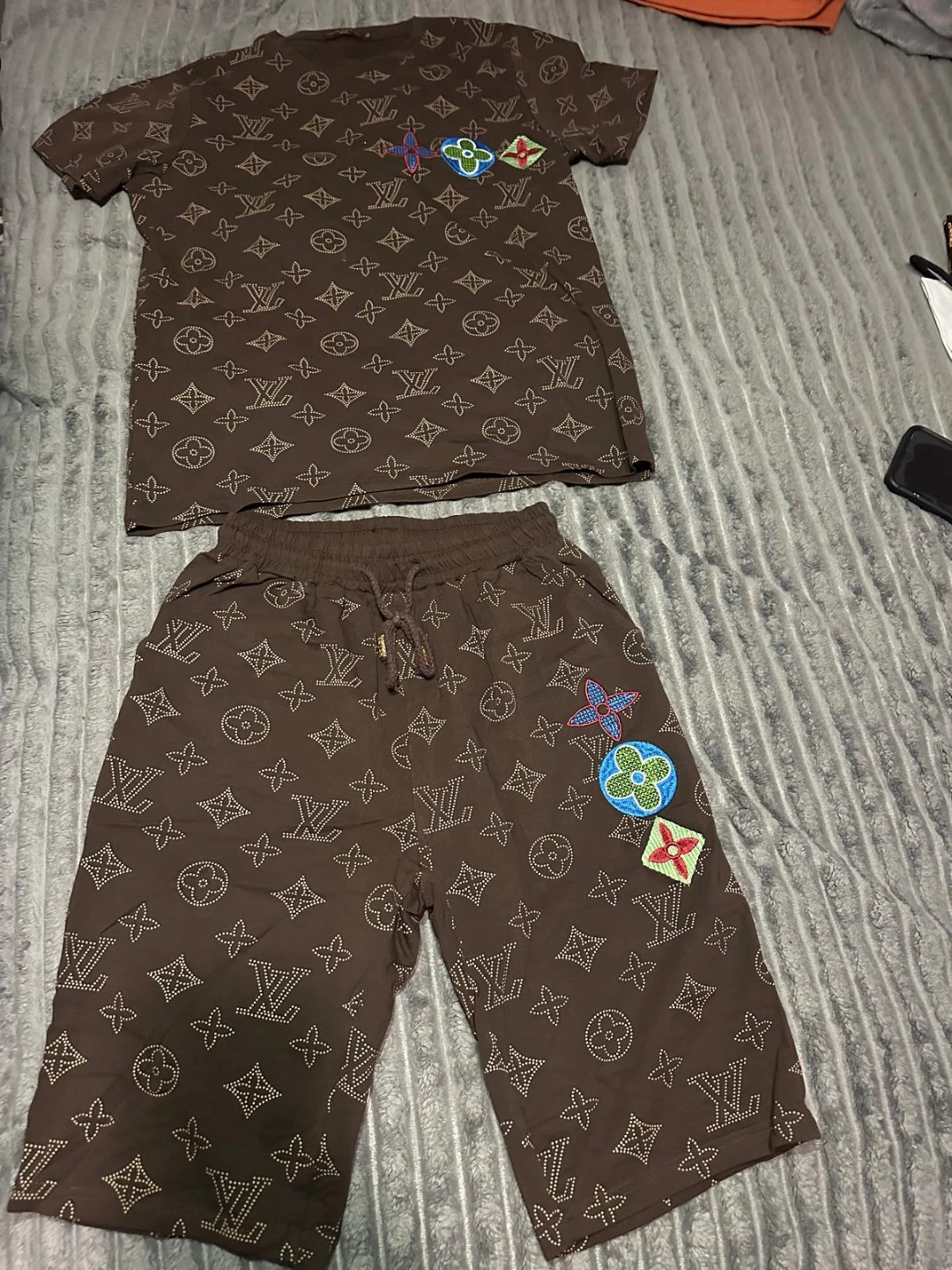 Louis Vuitton Monogram Print T-Shirt and Shorts Set