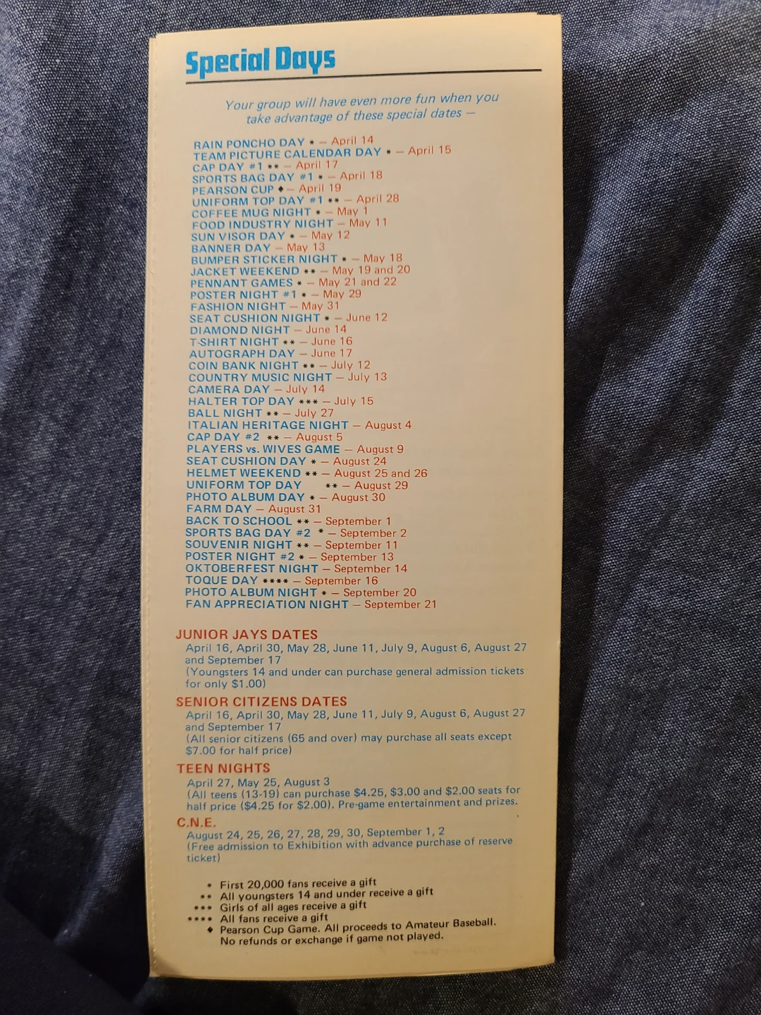 Toronto Blue Jays 1979 Schedule - photo 2