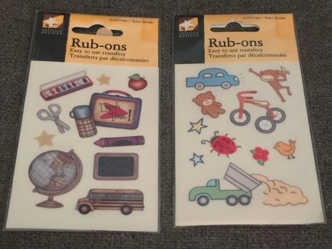 American Designs Rub-Ons - School & Fun Themes
