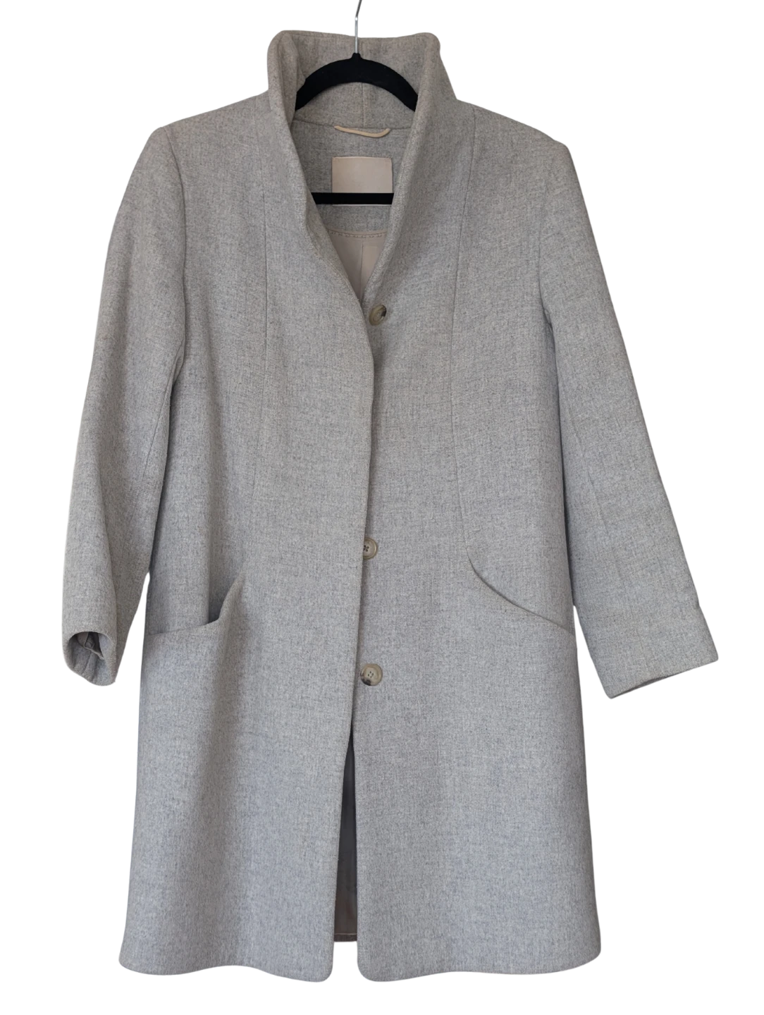 Wilfred Cacoon Light Grey Wool Women's Coat