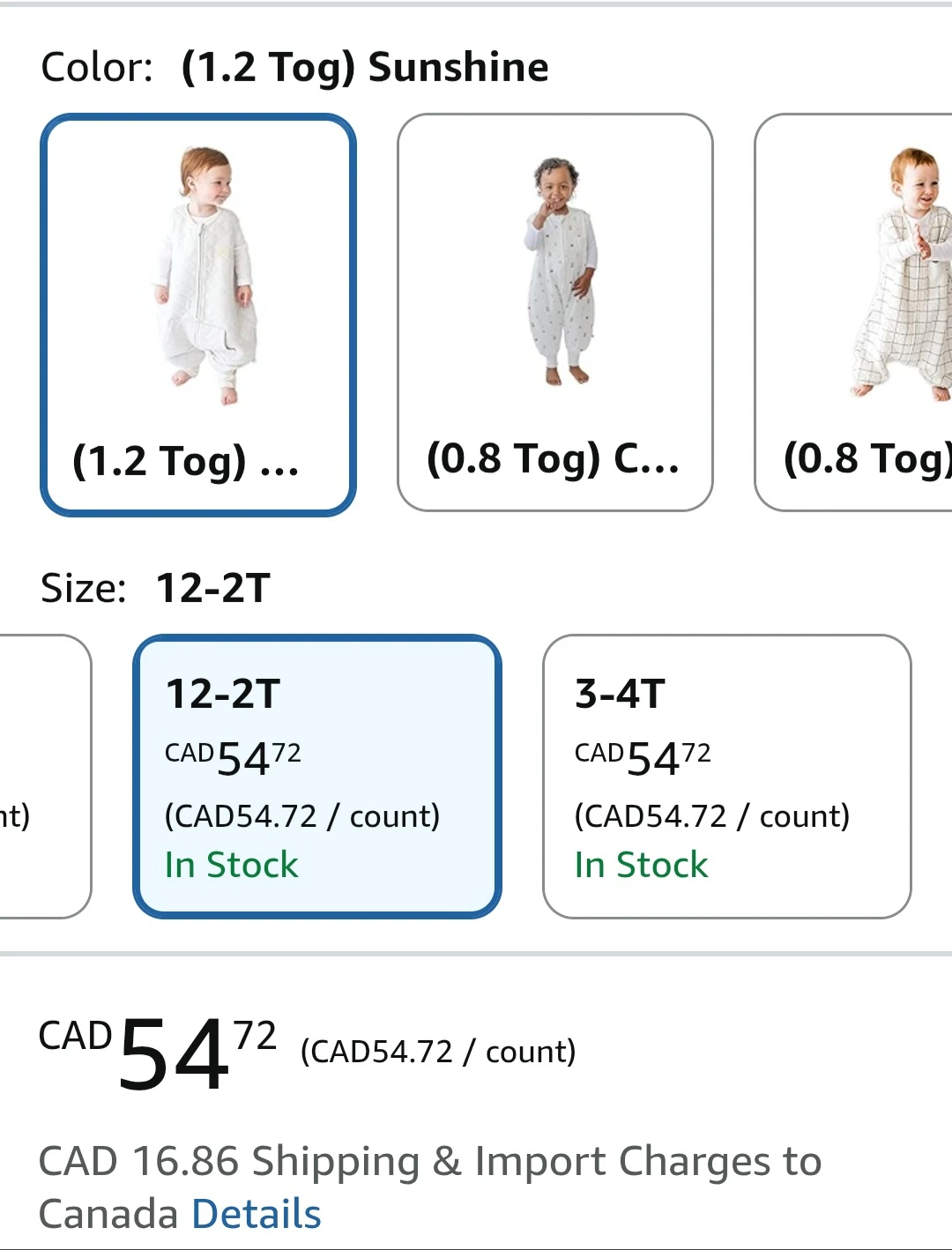 TEALBEE Dreamsuit Sleep Sack 12-2T White - photo 2