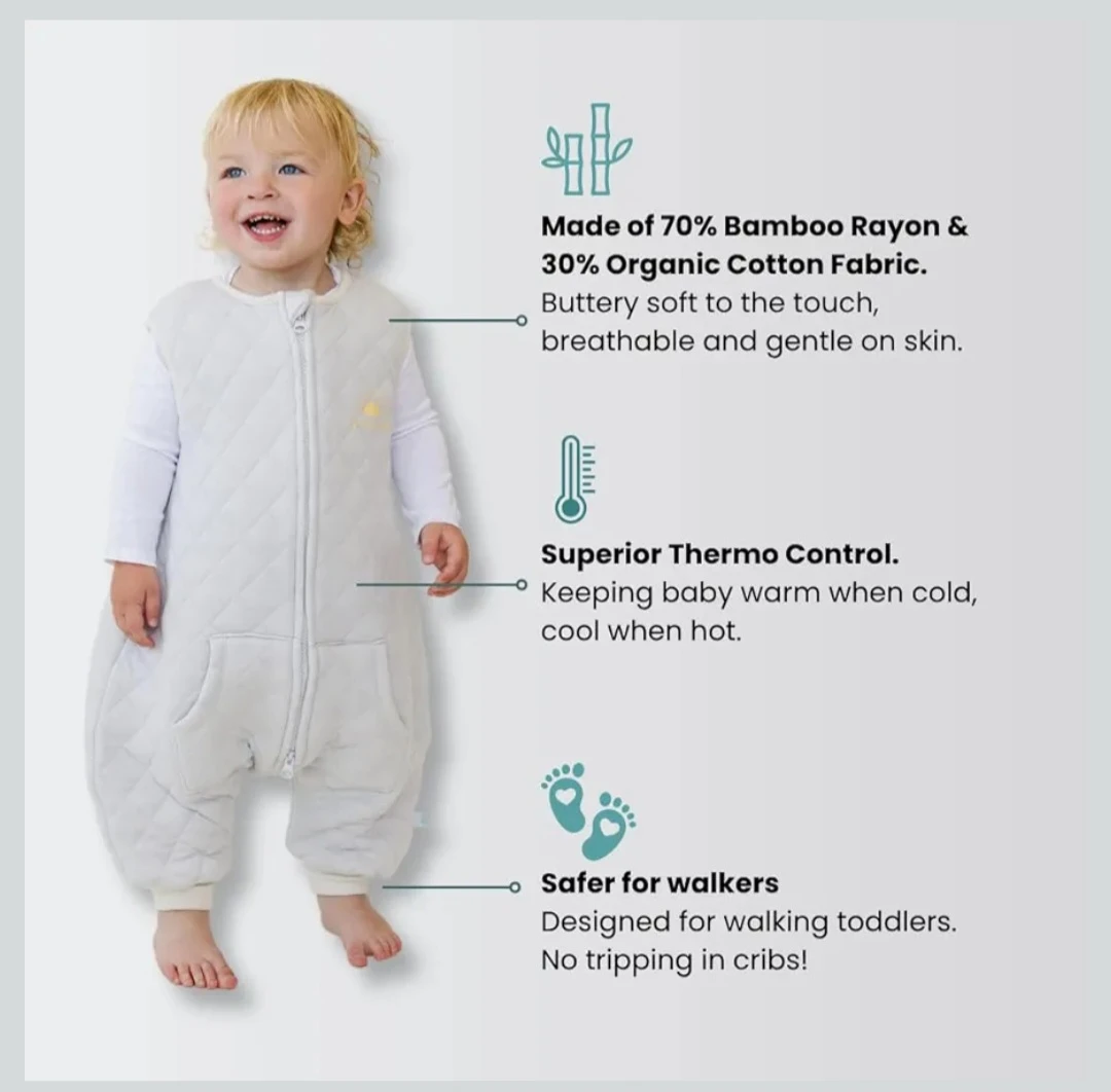 TEALBEE Dreamsuit Sleep Sack 12-2T White - photo 3