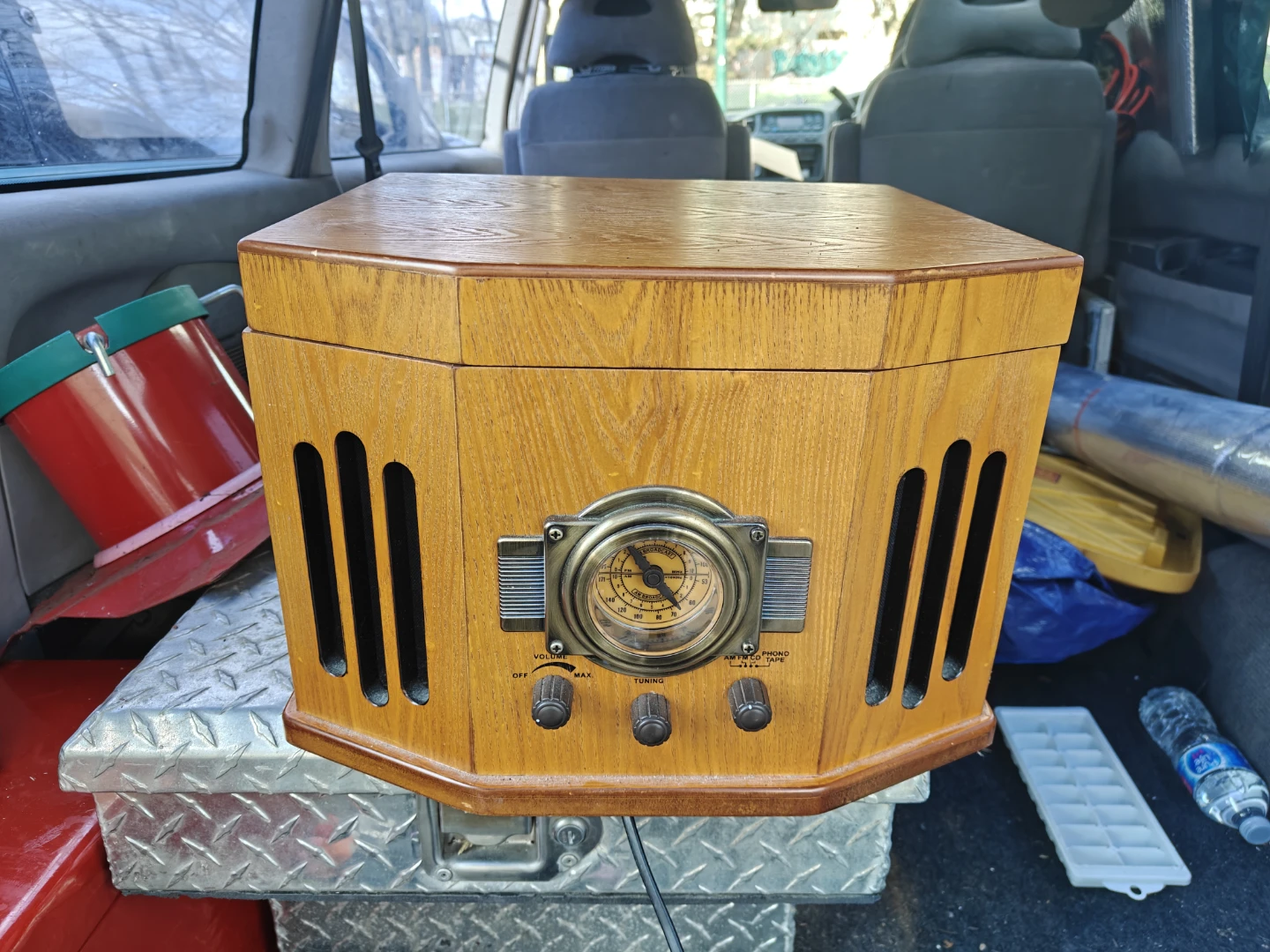 Technosonic AM/FM Stereo Cassette CD Player with Turntable