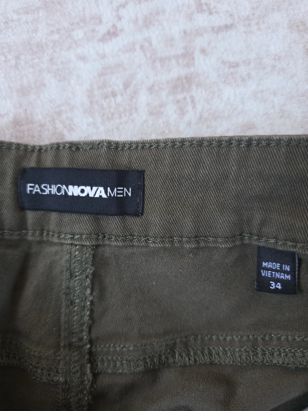 Fashion Nova Men Olive Ripped Skinny Jeans Size 34 - photo 2