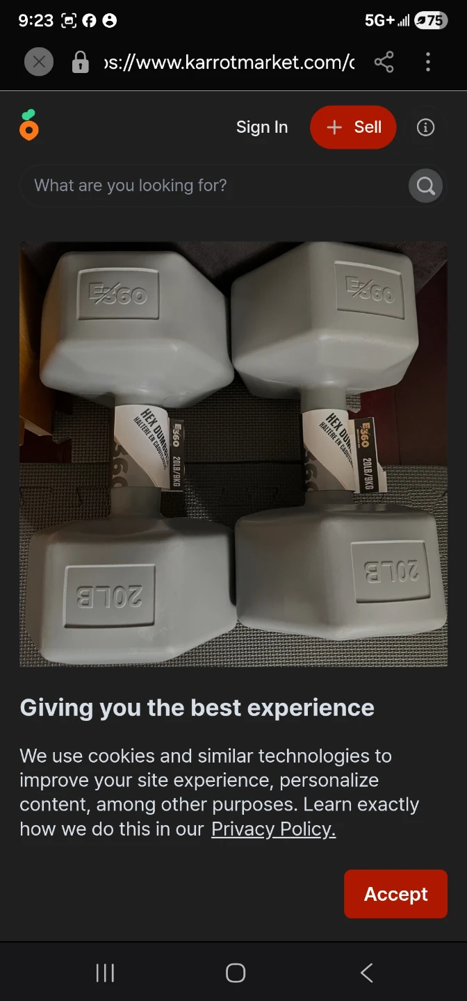 Ego Hex Dumbbells - 20lb Pair