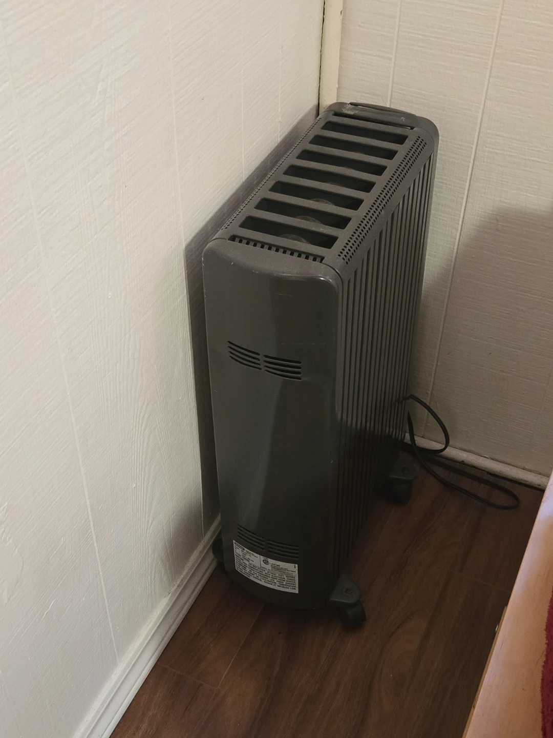 Dark Grey Oil-Filled Radiator Heater