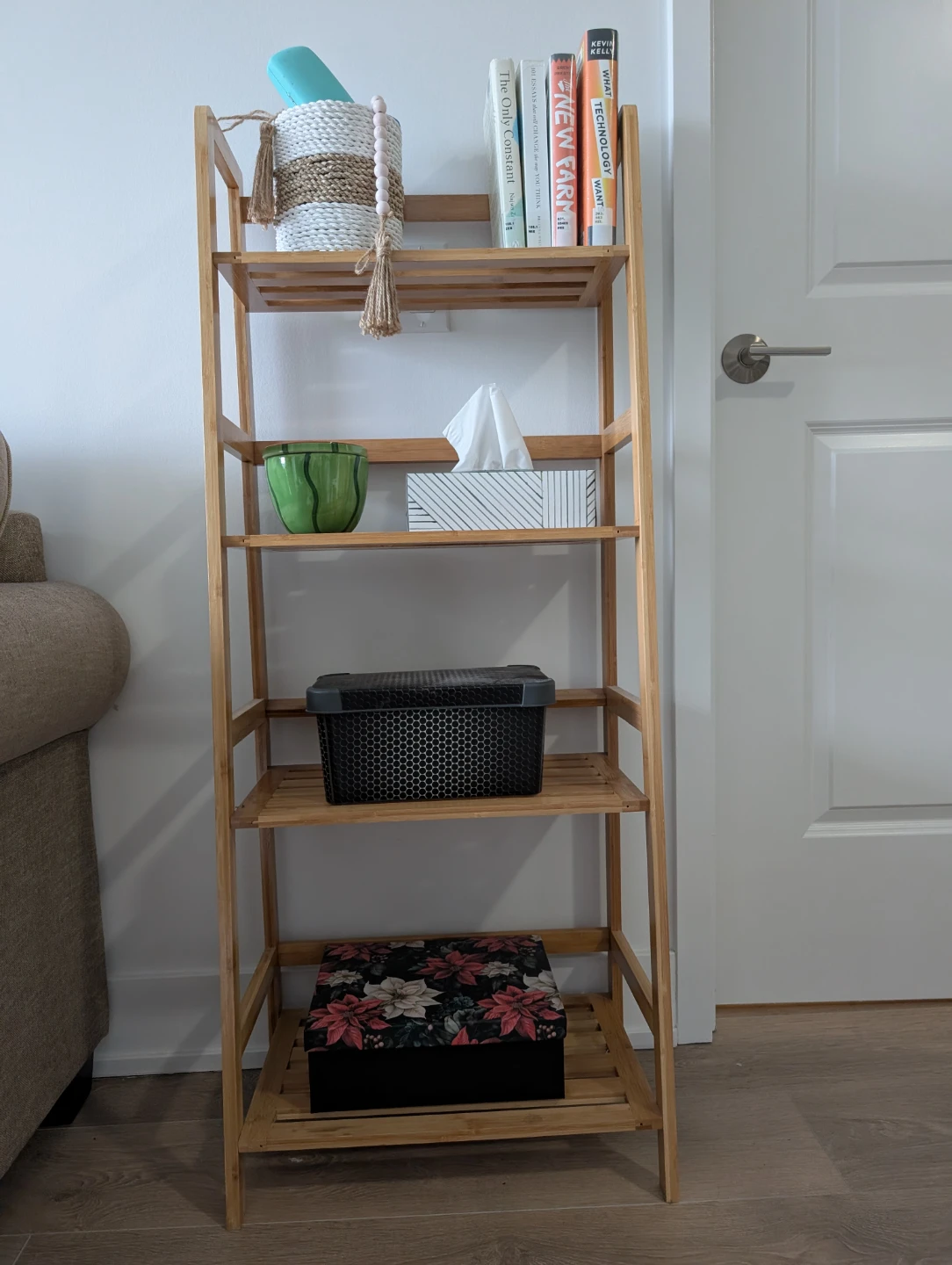 Bamboo Ladder Shelf - photo 2