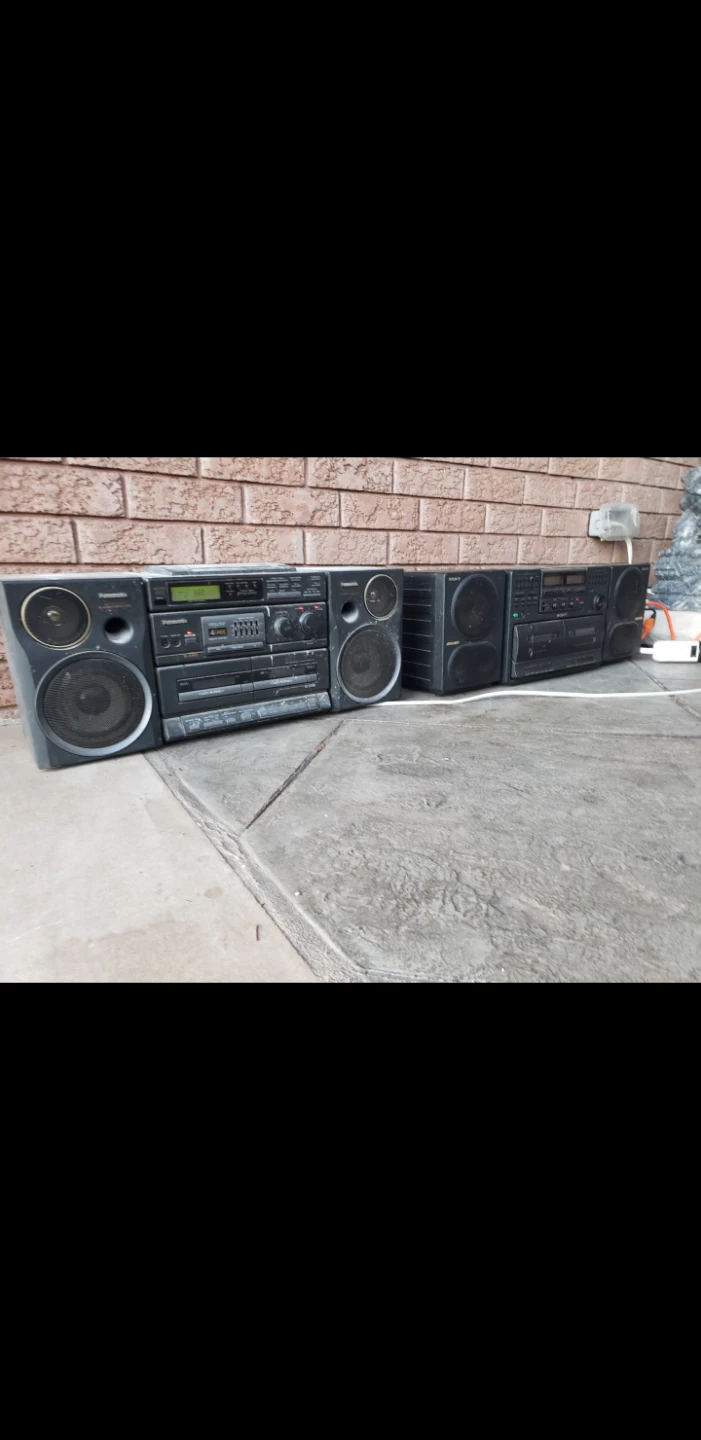 Panasonic Boombox with Dual Cassette and Radio