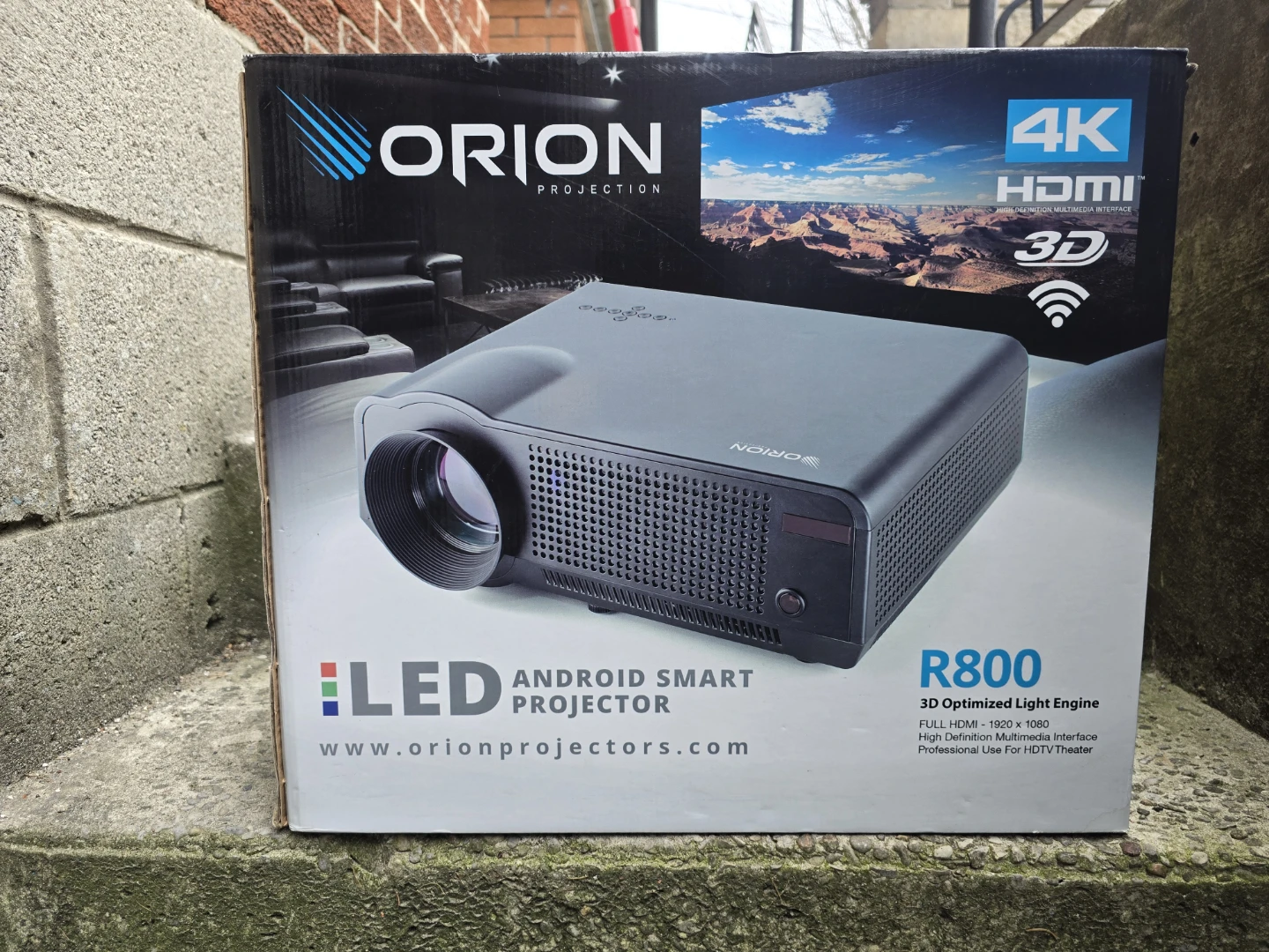 ORION R800 LED Android Smart Projector + Project Screen - photo 4