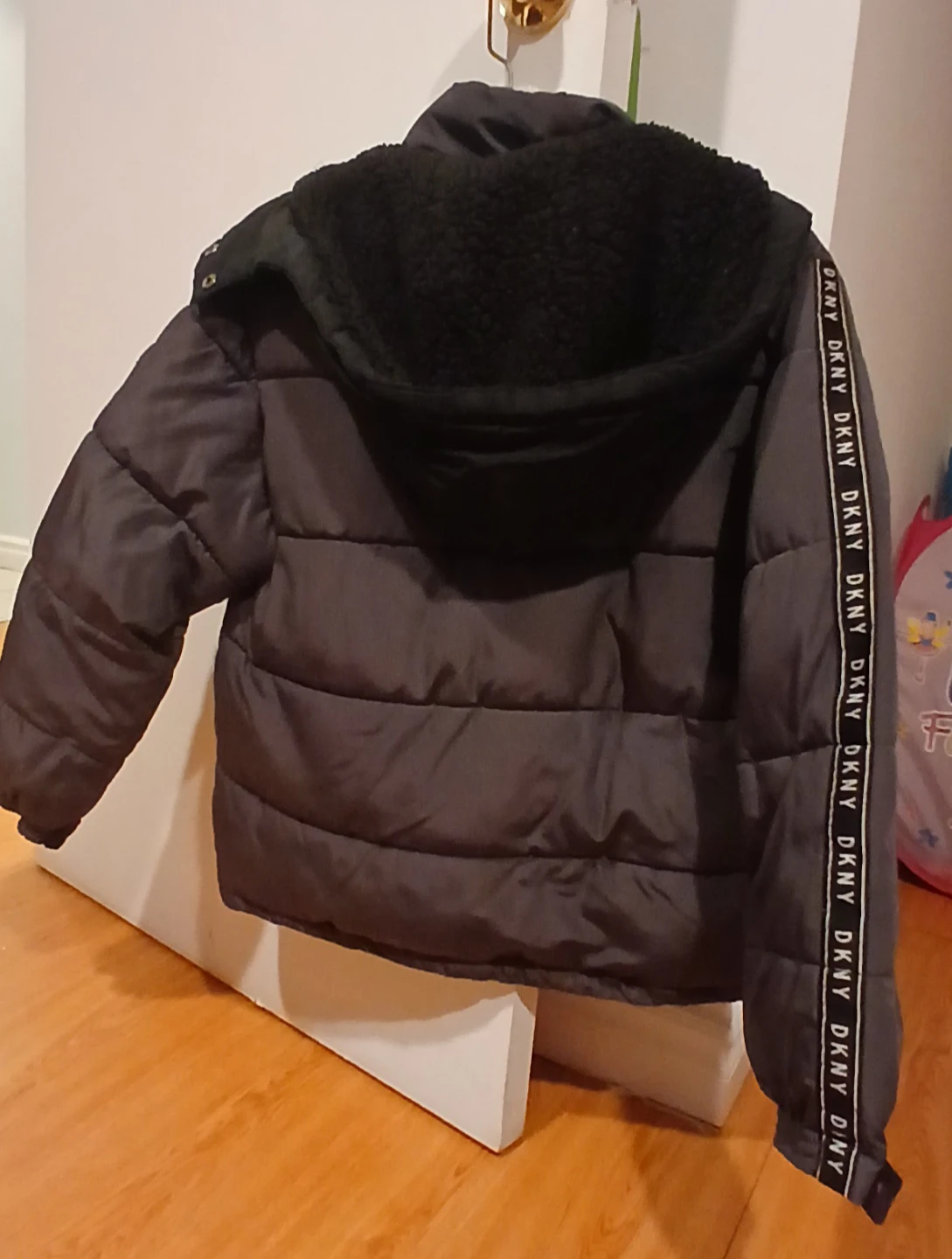 DKNY Puffer Jacket with Sherpa Lined Hood - photo 2