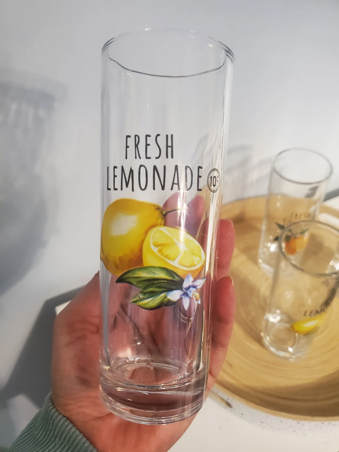 Set of 4 "Fresh Lemonade" "Freshly Squeezed" Tumbler Glasses - photo 3