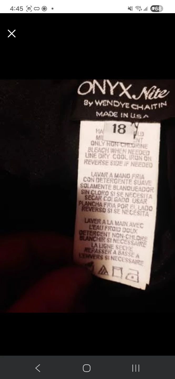 Onyx Nite by Wendy Chaitin Black Formal Dress Size 18