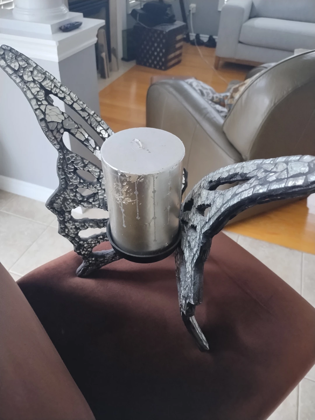 Decorative Butterfly Wing Candle Holder - photo 4