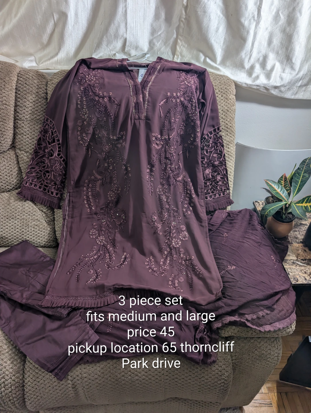 3 Piece Stylish Set with Thread Work - photo 3