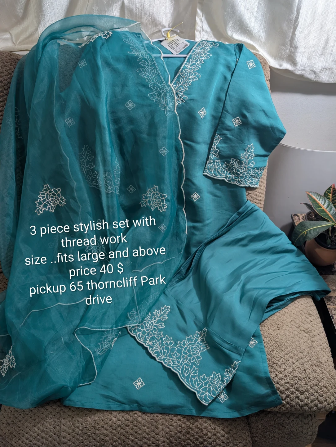3 Piece Stylish Set with Thread Work - photo 5