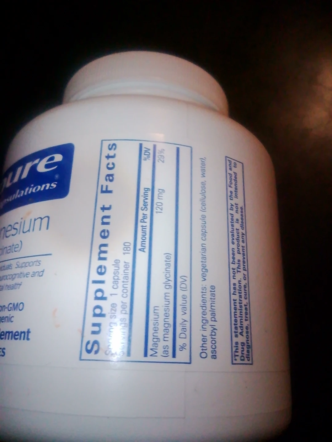 Pure Encapsulations Magnesium Glycinate Dietary Supplement - photo 2