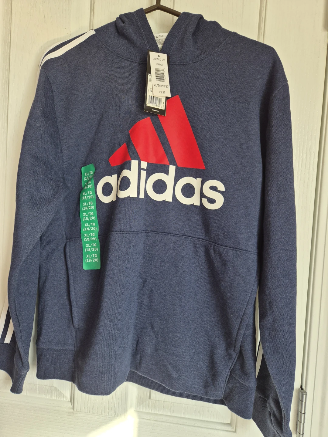 Adidas Boys Hoodie XL/TG (18/20) Navy Blue