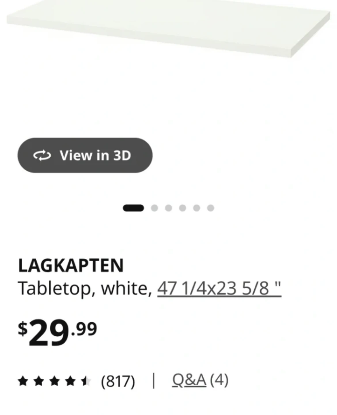 White Ikea Desk/Table - photo 3