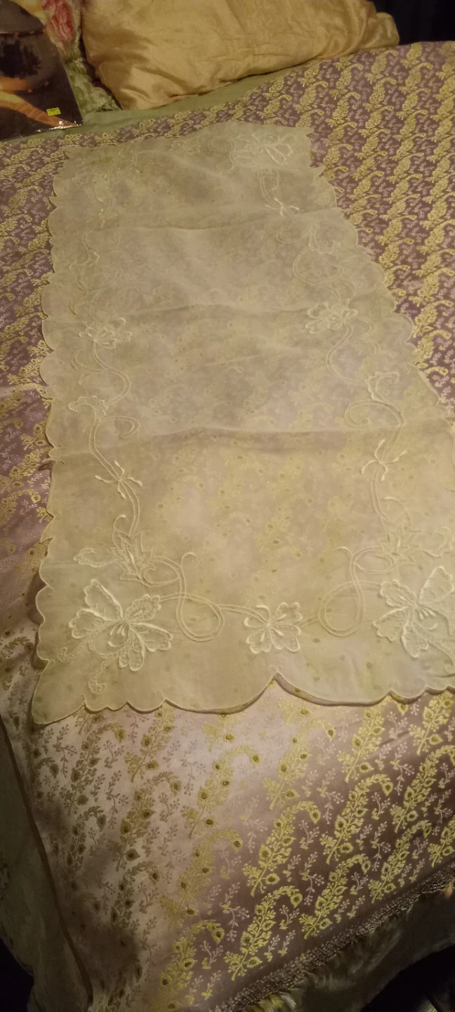 Sheer Embroidered Table Runner - photo 3