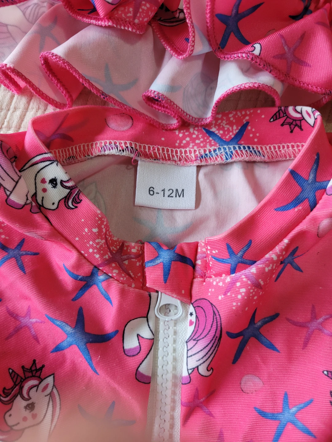 Kids Swimsuit and Hat Set - Unicorn Print - Size 6-12 Months - photo 2