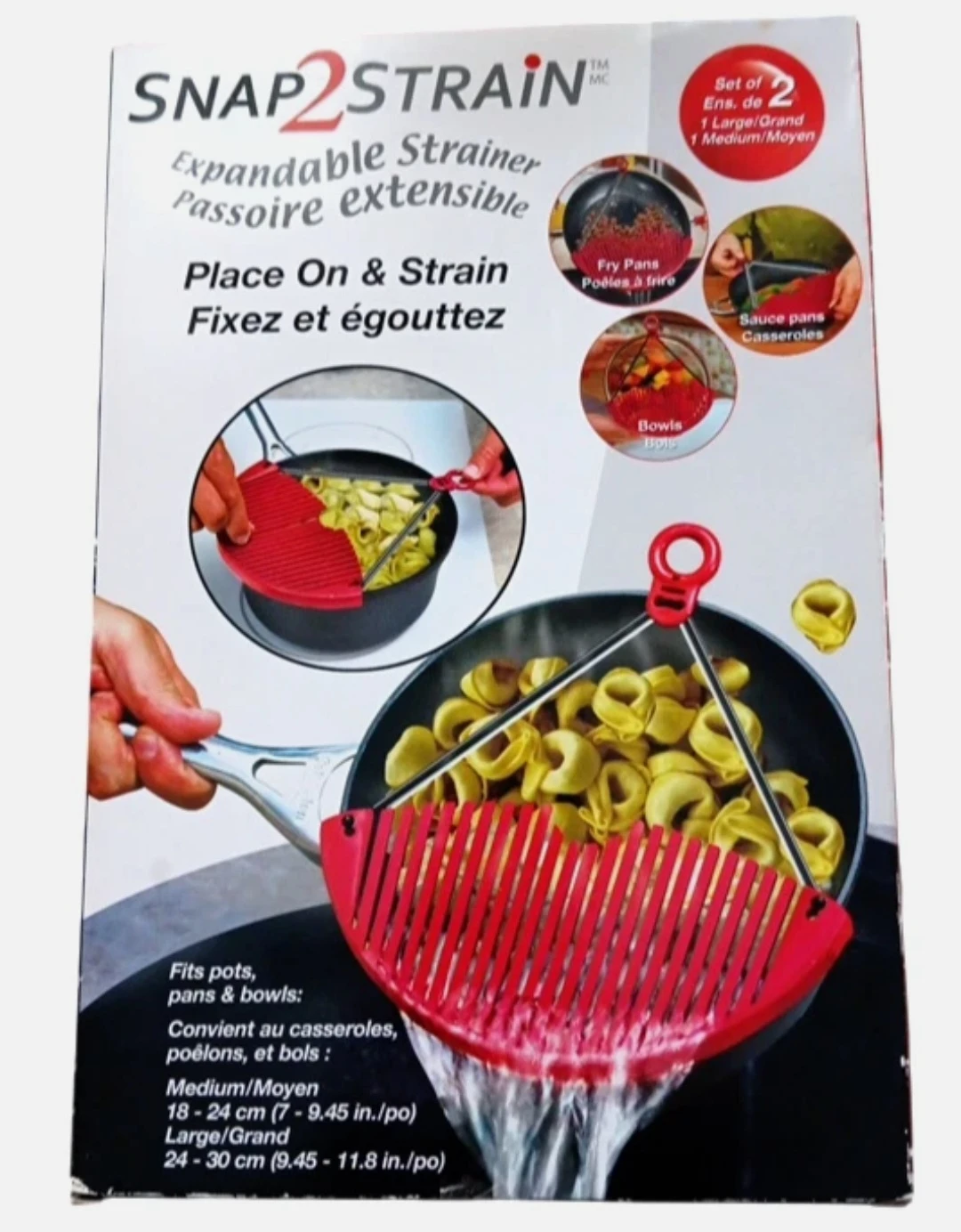 Snap2Strain Expandable Strainer Set of 2