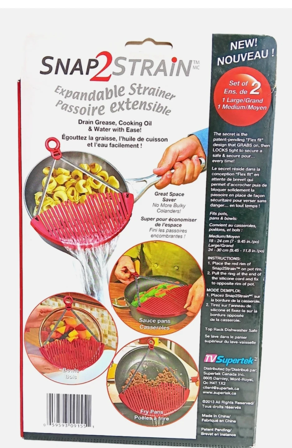 Snap2Strain Expandable Strainer Set of 2 - photo 4