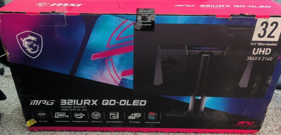 MSI MAG 321URX QD-OLED 32inch 4k Gaming Monitor