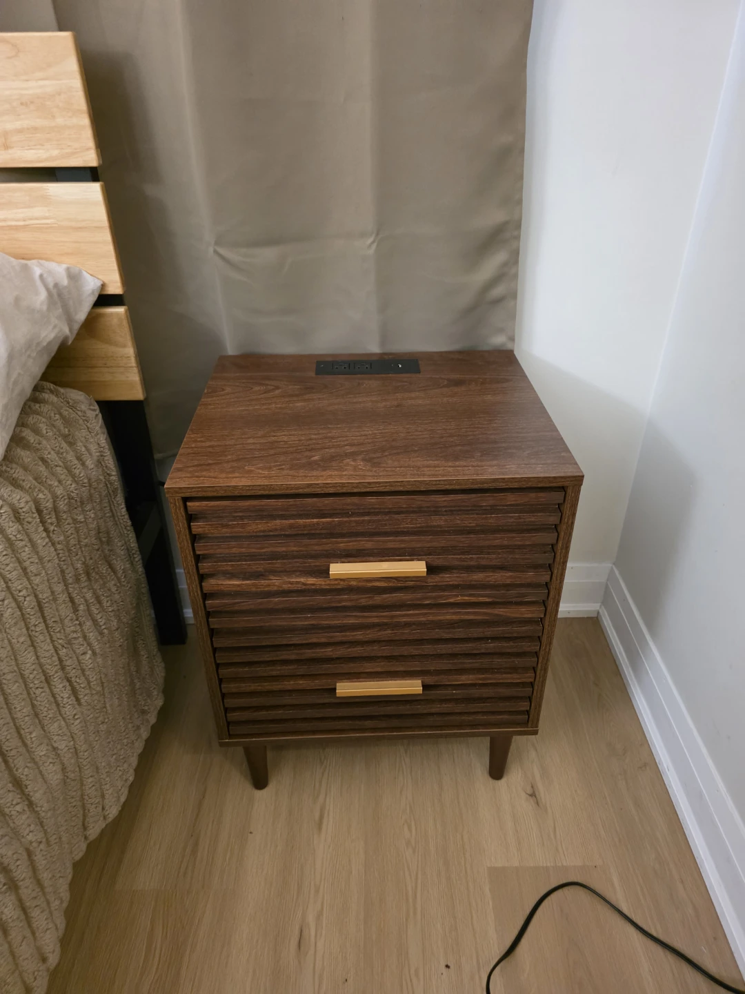 Nightstand with Built-in USB/Outlets (assembly required)