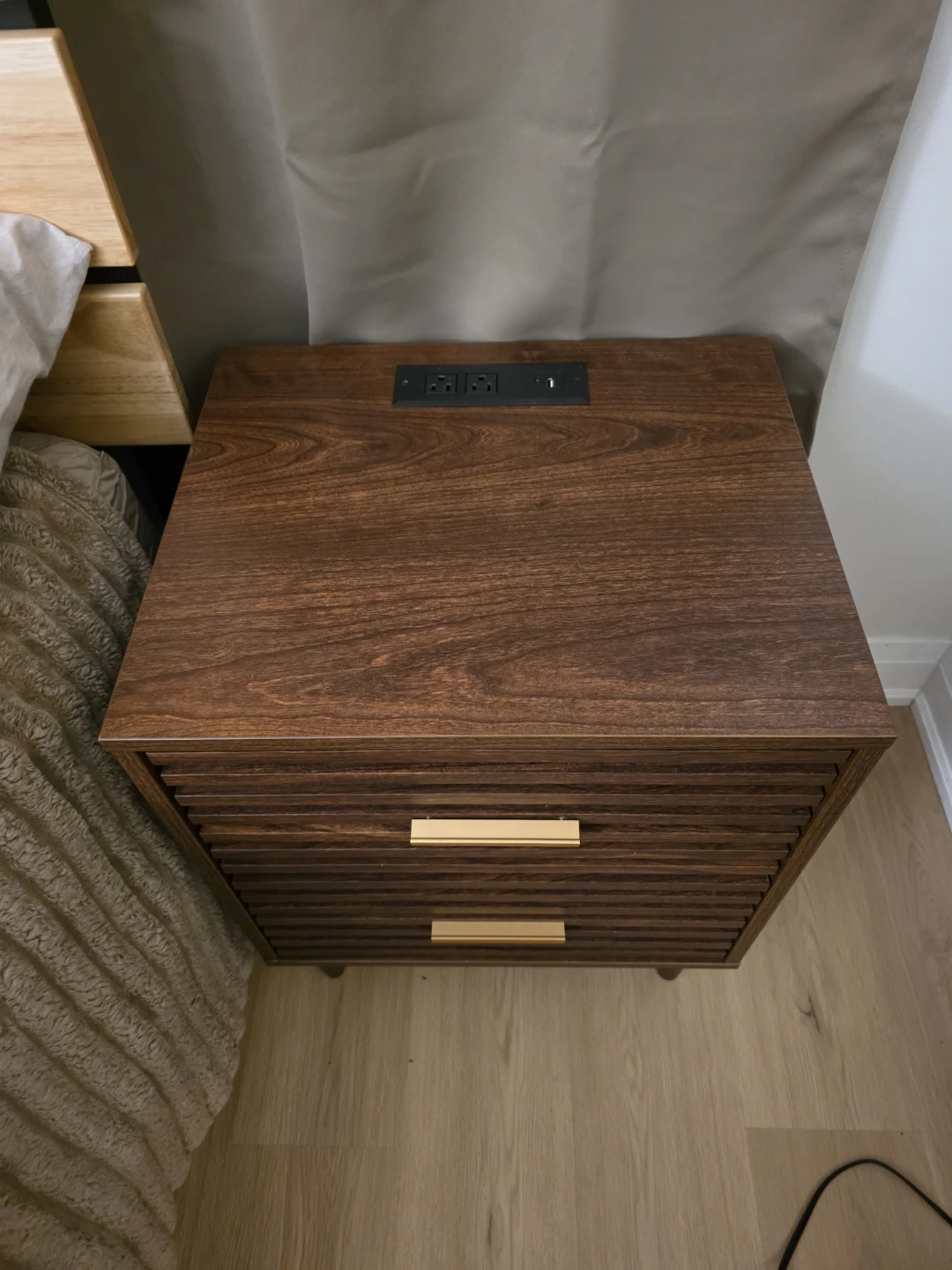 Nightstand with Built-in USB/Outlets (assembly required) - photo 2