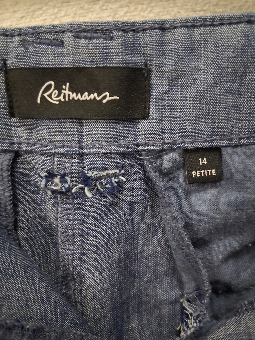 SIZE 14 Reitmans Women's Petite Size 14 Blue Capris,Wide Legs - photo 2