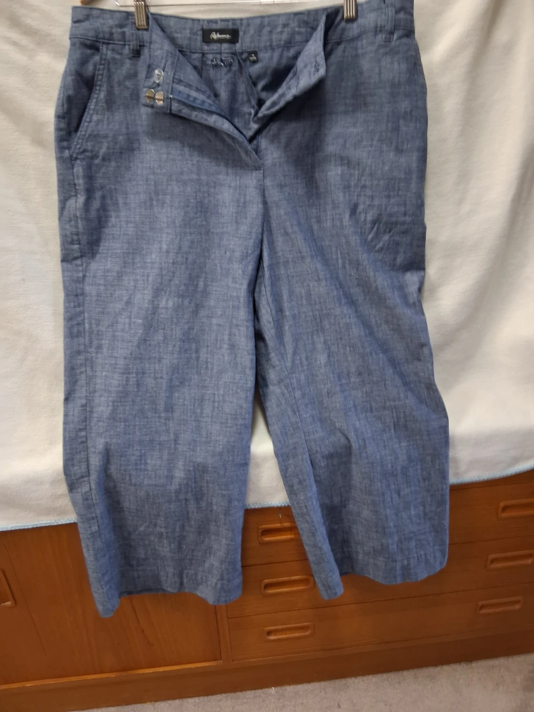 SIZE 14 Reitmans Women's Petite Size 14 Blue Capris,Wide Legs - photo 5